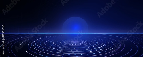 Blue abstract background, technology hi-tech futuristic template. Vector illustration, Generative AI 