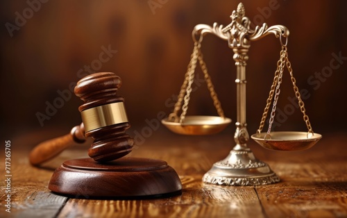 Judge Gavel and Scales of Justice