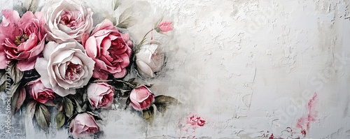 shabby chic walpaper, flora...