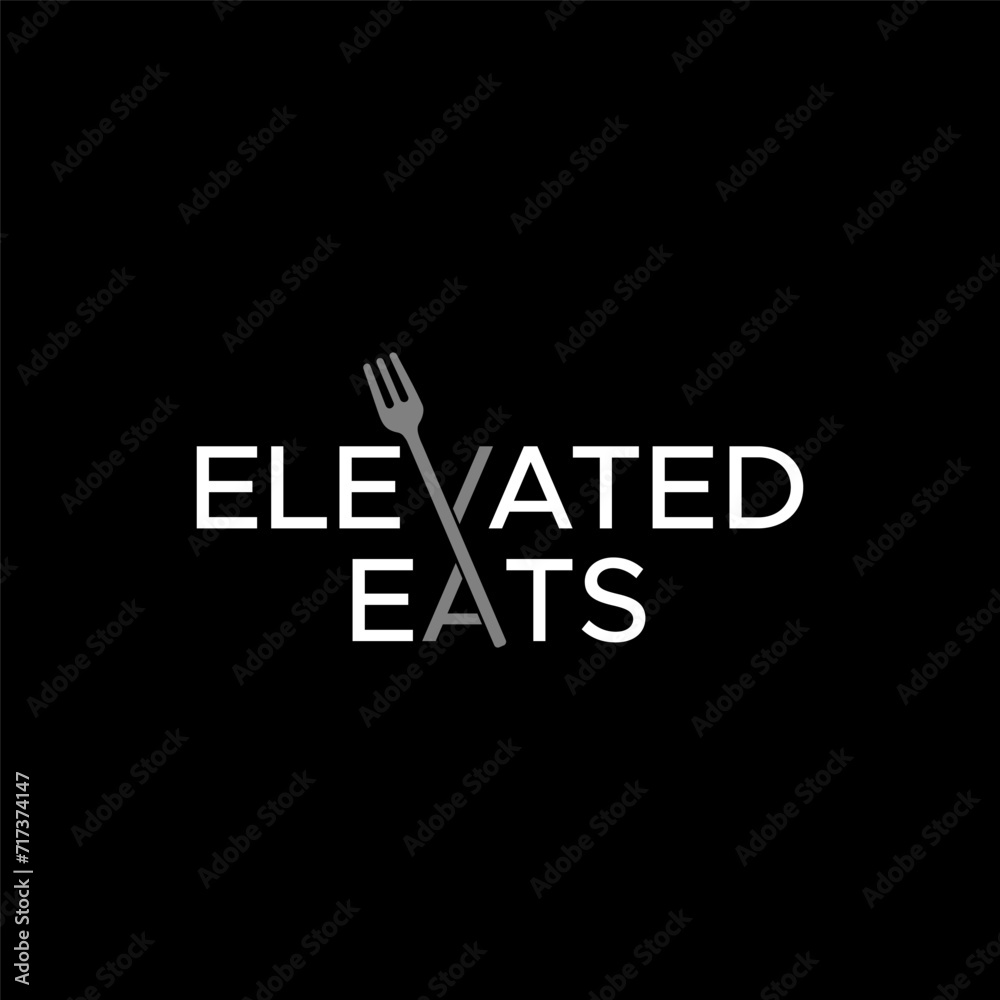 Elevated Eat Cooking Video logo design icon element vector suitable for cooking video food
