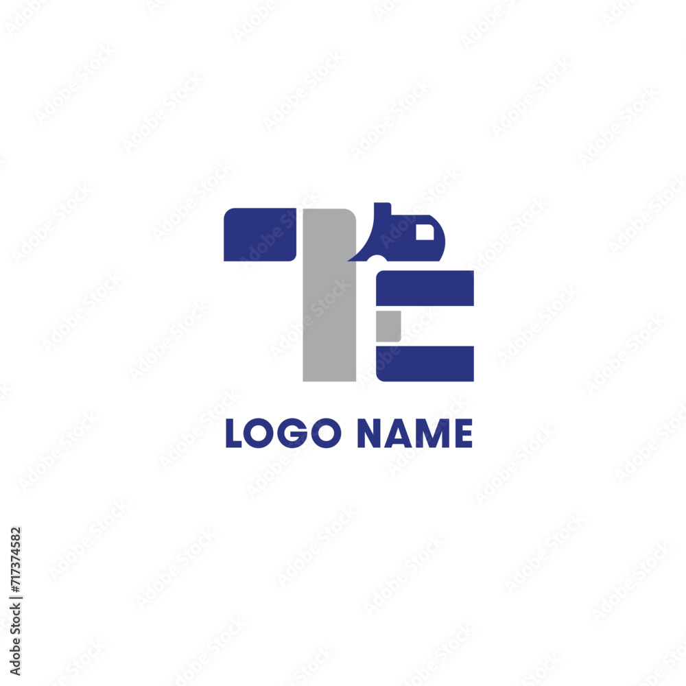 Logo con las iniciales TC sobre transportes en color azul y gris sobre un fondo blanco