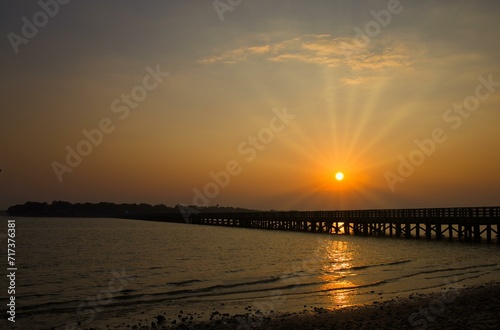 sunset on the beach