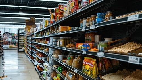 shelf in supermarket