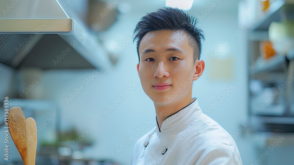 Joyful Chef in Gourmet Kitchen Joyful Chef in Gourmet Kitchen