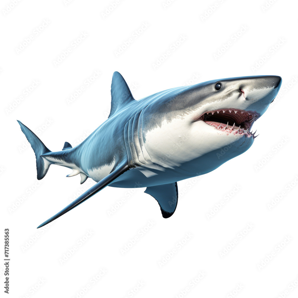 Fototapeta premium Ferocious shark under the sea