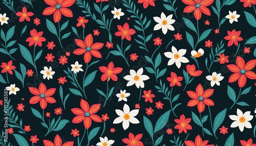 Vector Art  Tiny Floral Seamless Pattern