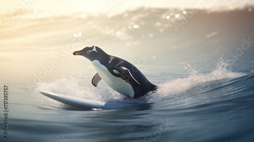 Penguin Surfing