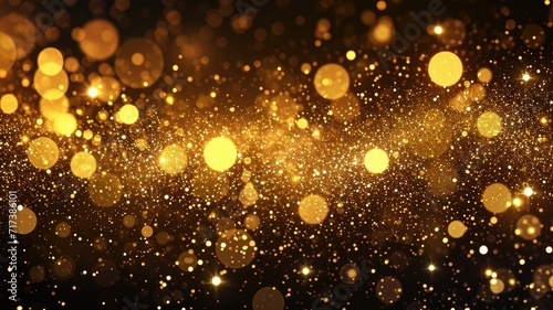 mesmerizing golden glitter fireworks display background, perfect for celebration themed graphic designs, high-quality festive and new year's eve decorations, isolated black background