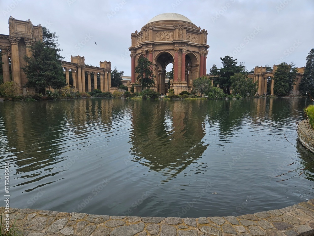 Palace of Fine arts and the reflections of the great architecture in the pond, fantastic place to visit in San Francisco California Palace of Fine arts and the reflections of the great architecture in the pond, fantastic place to visit in San Francisco California