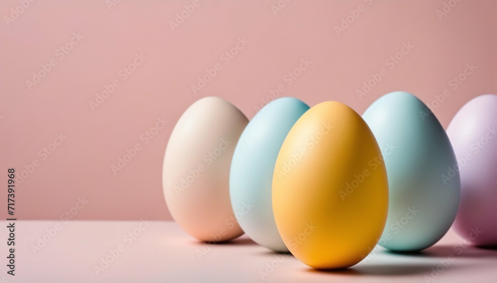 Sequential arrangement of multi-colored Easter eggs displaying holiday cheer
