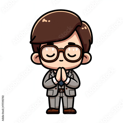 a cartoon character praying and hope