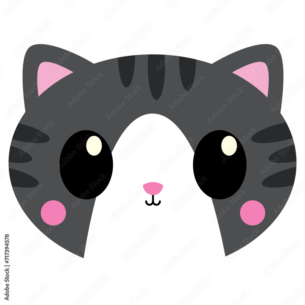 Fototapeta premium Cat head clipart , Cute kitty , Cute cat , Cat face