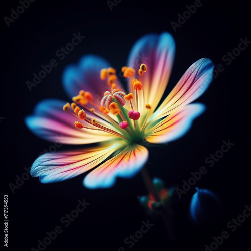 Small flowers background the intricate beauty of