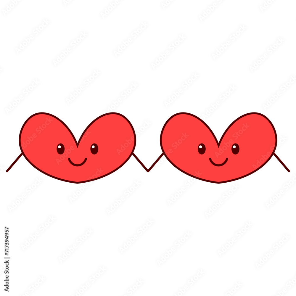 Vector art love and valentines day doodles, digital art illustration