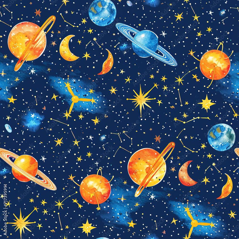 Astrology constellation celestial sky space repeat pattern spiritual sun moon magic esoteric astronomy Astrology constellation celestial sky space repeat pattern spiritual sun moon magic esoteric astronomy