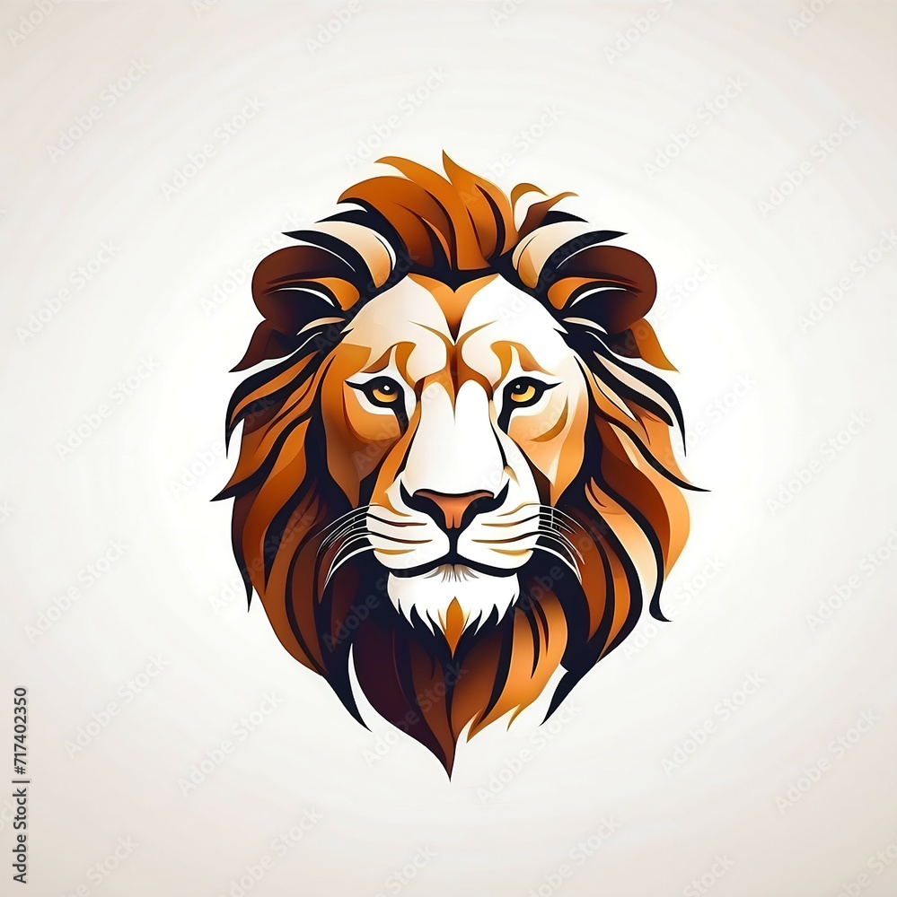 logo face head lion symbol