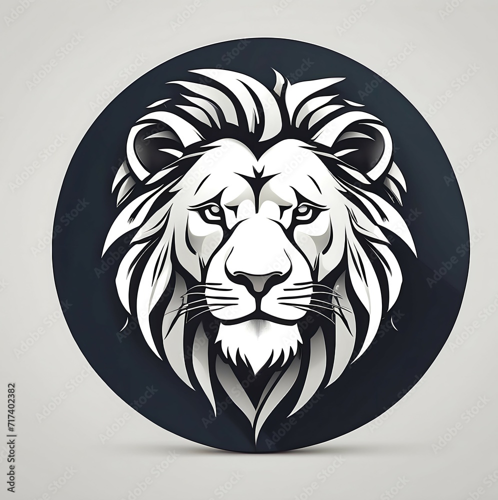 logo face head lion symbol