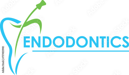 endodontic logo , dental logo vector photo