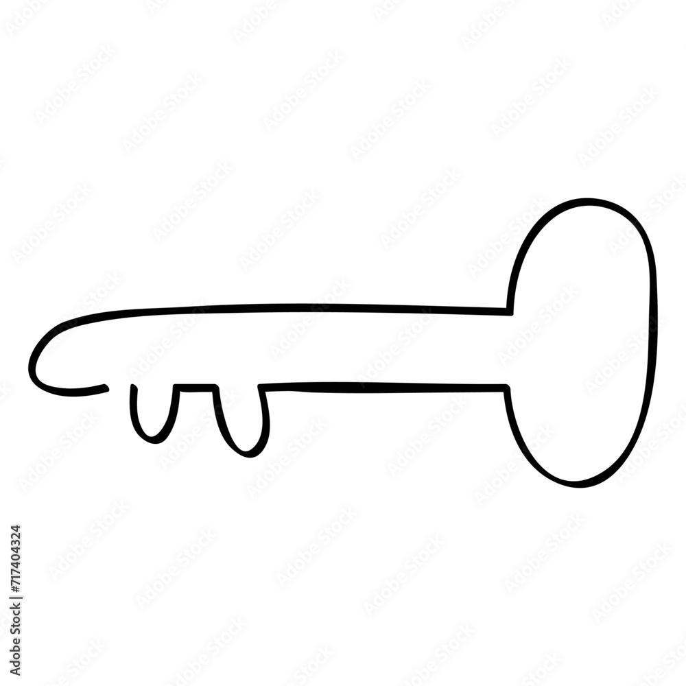 key, continuous line art, simple vector hand draw sketch key, continuous line art, simple vector hand draw sketch