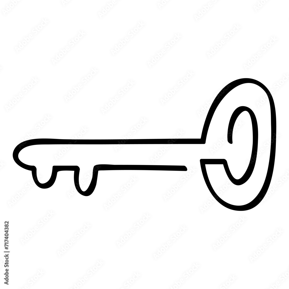 key, continuous line art, simple vector hand draw sketch key, continuous line art, simple vector hand draw sketch