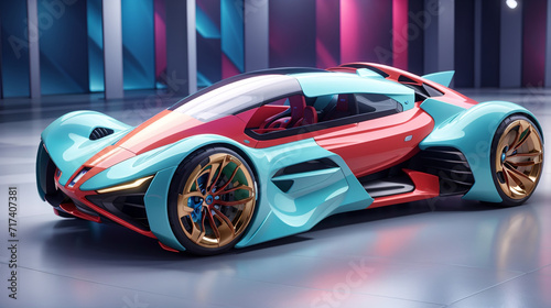 A futuristic sports car is shown in this image © itnozirmia