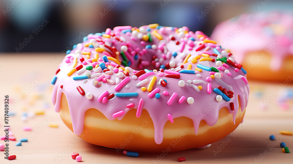 Delicious Doughnut National Doughnut Day 2 June 2023, Bright color Delicious Doughnut National Doughnut Day 2 June 2023, Bright color