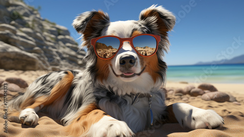 dog on the beach © Anum