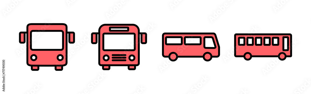 Bus icon set illustration. bus sign and symbol. transport symbol Bus icon set illustration. bus sign and symbol. transport symbol