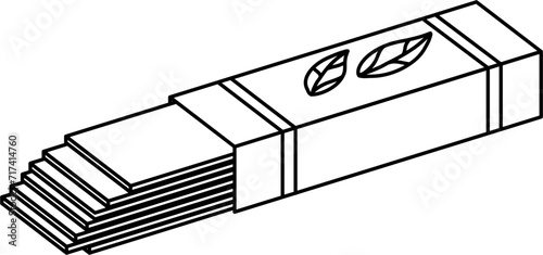 Bubblegum outline vector illustration