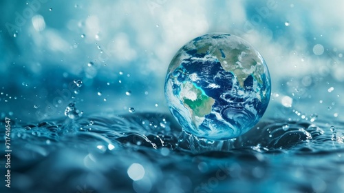 World water day. Relationship between water, ecosystems and human well being. The impact of climate change on water resources and innovative approaches towards sustainable water management photo