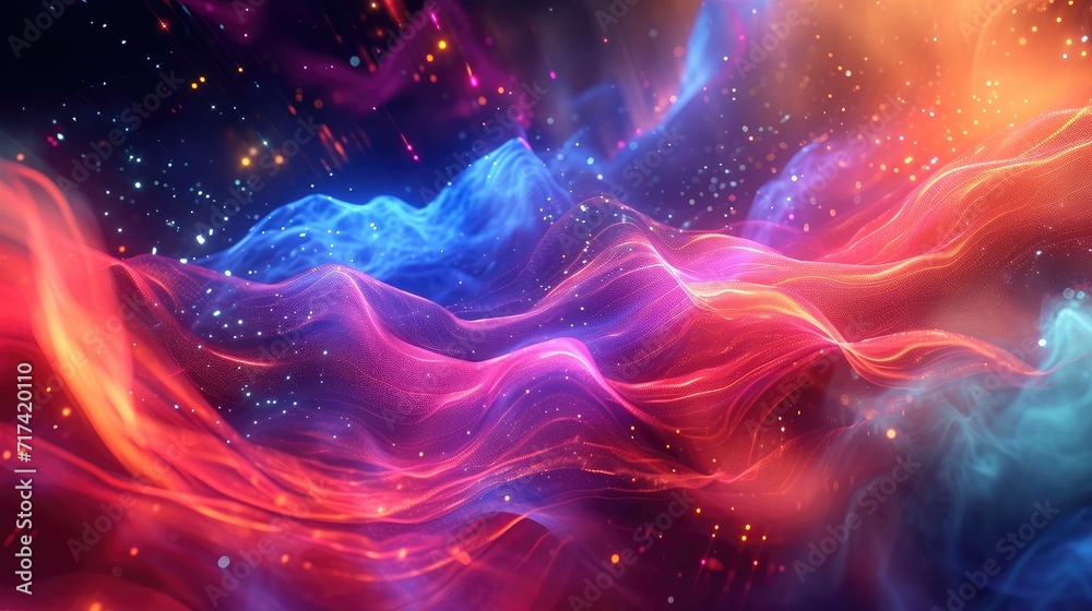 abstract 3d vibrant wavy ribbon background abstract 3d vibrant wavy ribbon background
