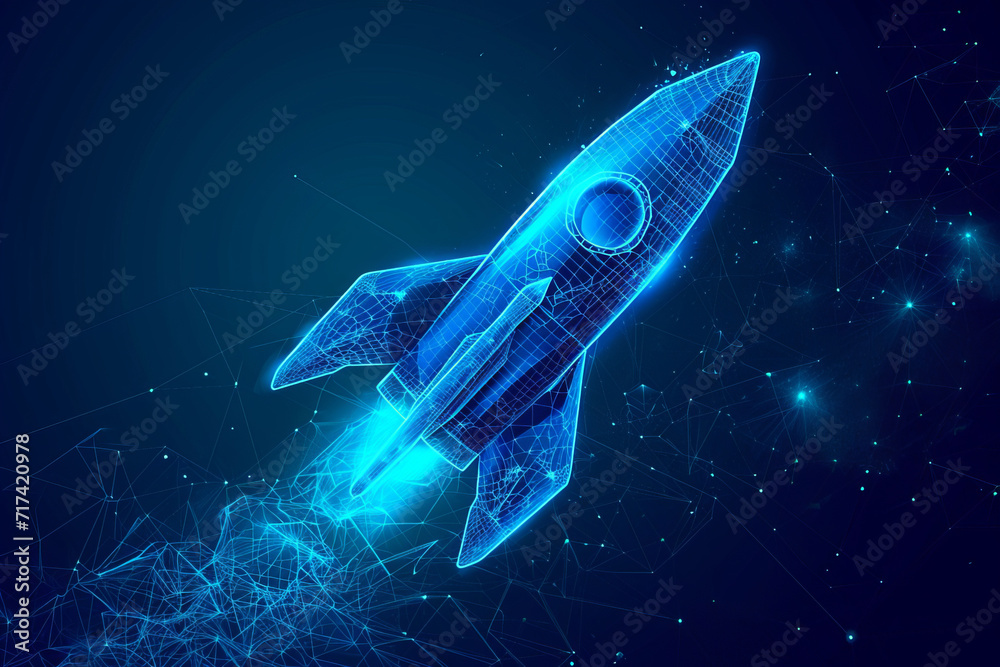An intricate blueprint of a rocket launch, set against a constellation background, conceptualized through AI Generative techniques. An intricate blueprint of a rocket launch, set against a constellation background, conceptualized through AI Generative techniques.