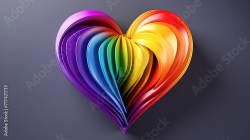 Symbol Heart Rainbow, LGBT, Pride Month, Lesbian Gay Bisexual Transgender