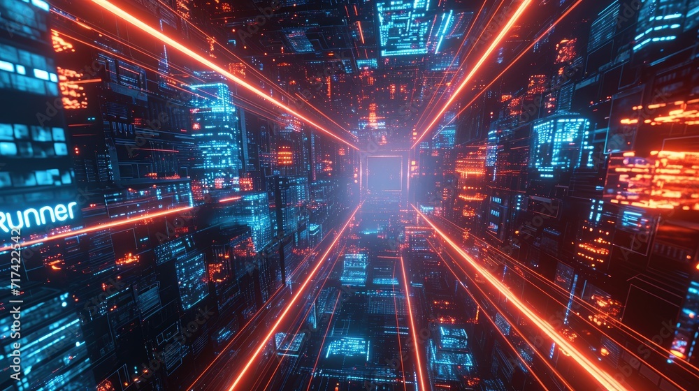 futuristic 3D grid world abstract background futuristic 3D grid world abstract background