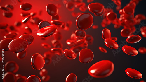 Drop of Red Blood Cells Isolated on white Background 3D Illustration
