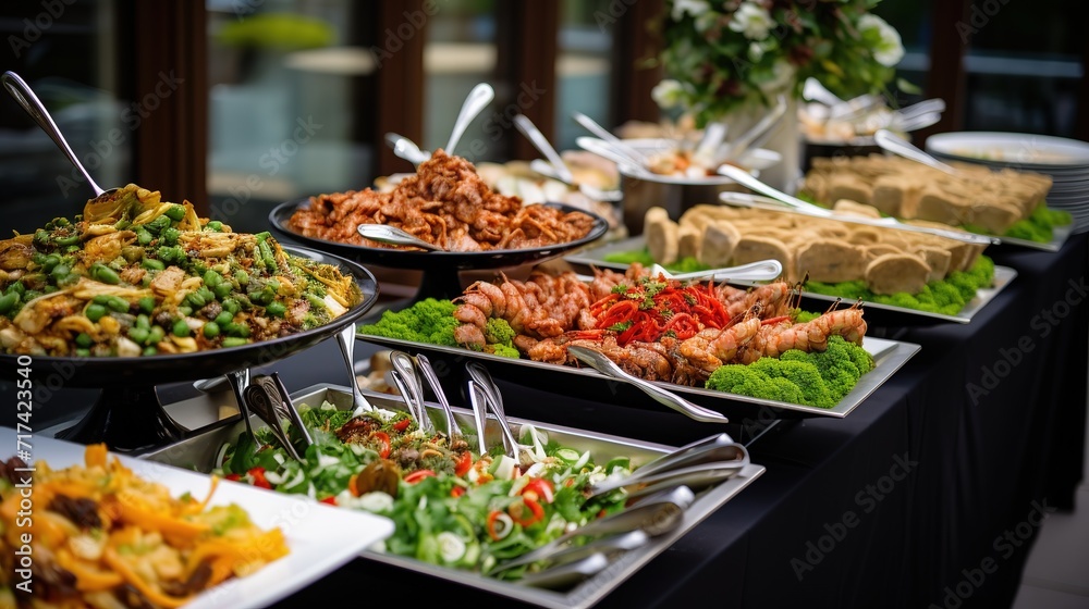 Catering_wedding_buffet_for_events._Wedding_Reception ai generated high quality image