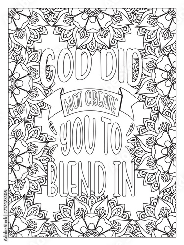 Zentangle Doodle floral pattern in black and white. Zentangle drawing. Page for coloring book interesting relaxing adults for Motivational Quotes