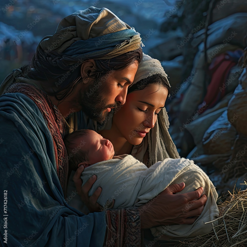 Divine narrative a mesmerizing nativity scene, the holy essence of