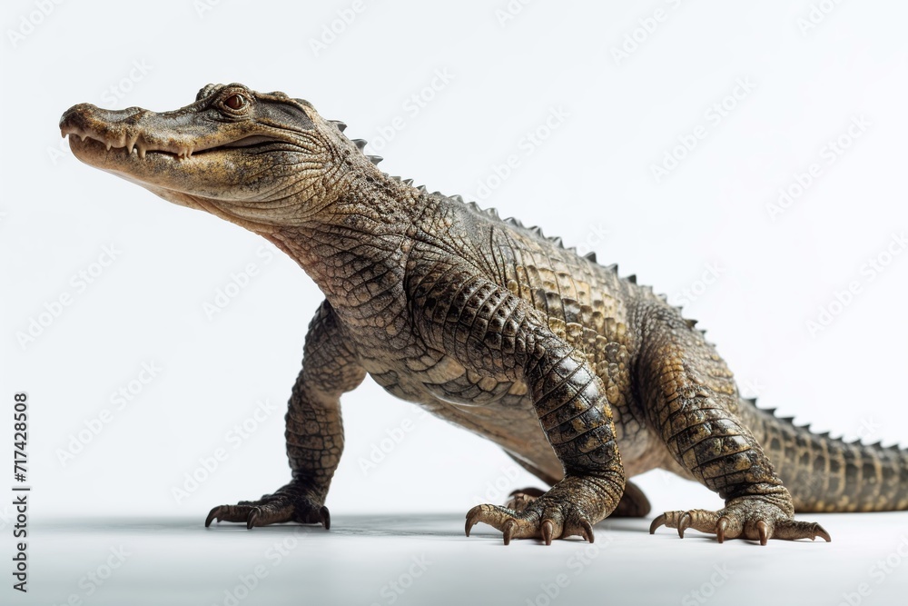 Obraz premium Crocodile isolated on a white background. Studio shot. 3d render