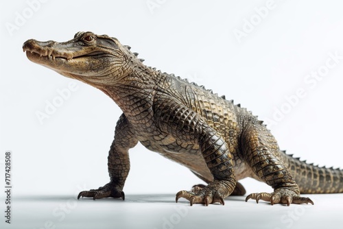 Crocodile isolated on a white background. Studio shot. 3d render