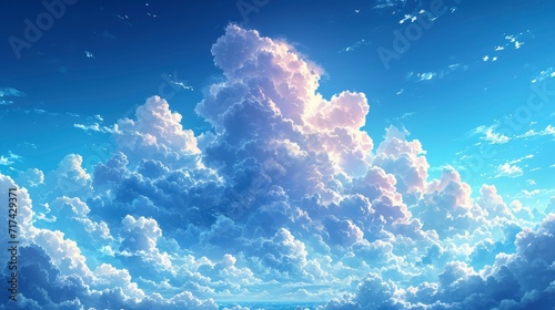 Blue Sky Cloud Closeup, Background Banner HD