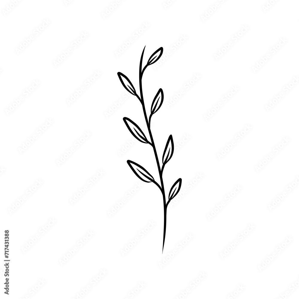 Simple line drawing of a plant suitable for home decor, interior design, botanical prints, nature themed designs, and minimalist illustrations. Simple line drawing of a plant suitable for home decor, interior design, botanical prints, nature themed designs, and minimalist illustrations.
