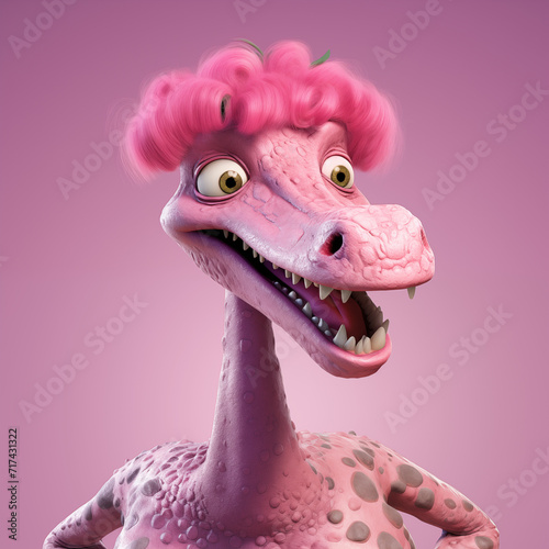 pink dragon cartoon
