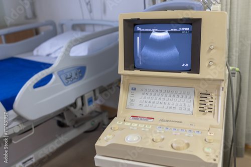 Ultrasonic machine at Hospital ward room photo