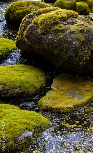 Natural Stones With Moss 05