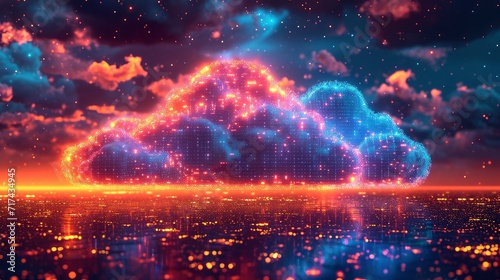 Cloude Computing Network, Background Banner HD