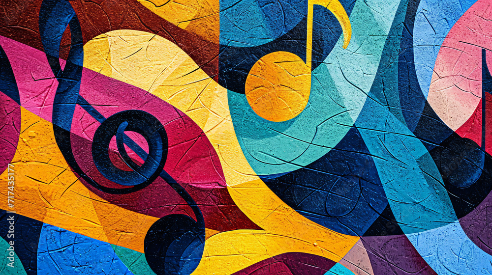Musical notation graffiti. Musical notation graffiti.