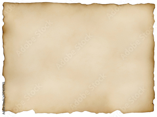 Old parchment with tattered edges