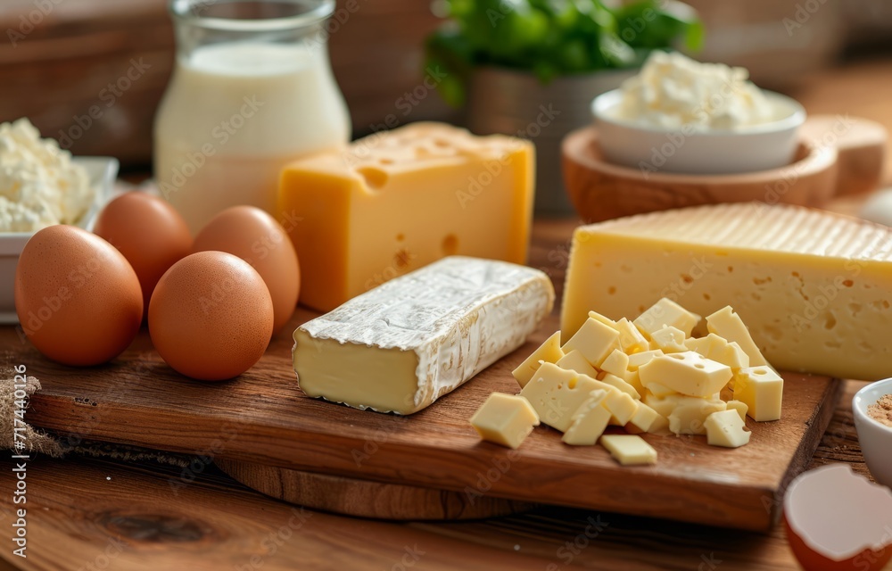 types of cheese on wooden table