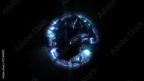 Technology abstract sphere glow